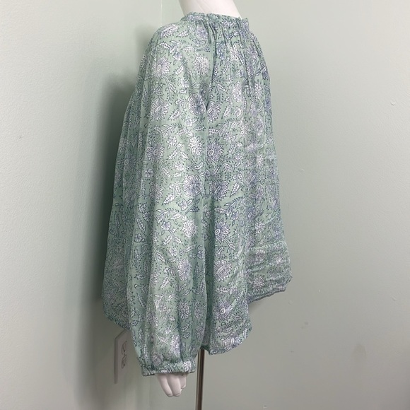 Clara The Label Green Floral Cotton Top XL - Picture 4 of 9